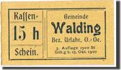 Austria 15 Heller Banknote, Walding, Walding -