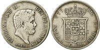ITALIAN STATES 120 Grana Coin, NAPLES, Ferdinando II, Silver -