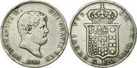 ITALIAN STATES 120 Grana Coin, NAPLES, Ferdinando II, Silver -