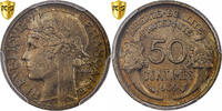 France 50 Centimes Morlon, Paris, Aluminum-Bronze, PCGS -