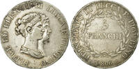 ITALIAN STATES 5 Franchi Coin, LUCCA, Felix and Elisa, Firenze -