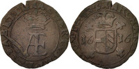 Belgium Double Denier Coin, Tournai, Copper -