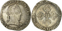 France Franc au Col Plat Coin, Henri III, Bordeaux, Silver -