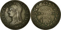 France 5 Centimes Coin, Dupré, Bordeaux, Bronze, KM:640.8 -