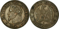 France 2 Centimes Coin, Napoleon III, Napoléon III, Bordeaux -