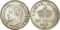 France 20 Centimes Coin, Napoleon III, Napoléon III, Bordeaux -