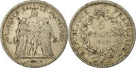 France 5 Francs Coin, Hercule, Paris, Silver, KM:756.1 -