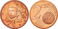 France 2 Euro Cent Proof / BE, Copper Plated Steel, KM:1283 -