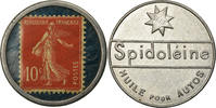 France 10 Centimes Coin, Spidoléine - Huile pour autos, Timbre-Monnaie -