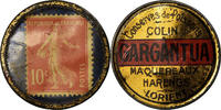 France 10 Centimes Coin, Gargantua, Poissons, Lorient, Timbre-Monnaie -