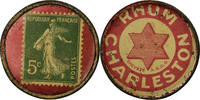 France 5 Centimes Coin, Rhum Charleston, Timbre-Monnaie, Métal -