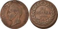 Monaco Decime Coin, Honore V, Copper, KM:97.1 -