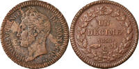 Monaco Decime Coin, Honore V, Copper, KM:97.1 -