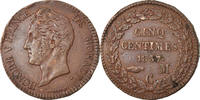 Monaco 5 Centimes, Cinq Coin, Honore V, Copper -