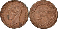 Monaco 5 Centimes, Cinq Coin, Honore V, Copper -
