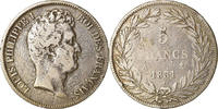 France 5 Francs Coin, Louis-Philippe, Paris, Silver -