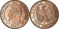 France 2 Centimes Coin, Napoleon III, Napoléon III, Lille -