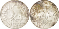 GERMANY - FEDERAL REPUBLIC 10 Mark Coin, Karlsruhe, Silver -
