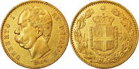 Italy 50 Lire Umberto I, Rome, Gold, KM:25 -
