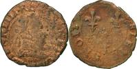 France Double Tournois Coin, Henri III, Copper -