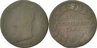 France 5 Centimes Coin, Dupré, Orléans, Bronze, KM:640.9 -