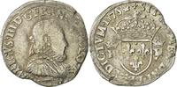 France Teston Coin, Henri III, Nantes, Silver, Sombart:4654 -