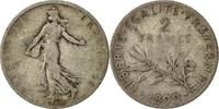 France 2 Francs Coin, Semeuse, Paris, Silver, KM:845.1 -