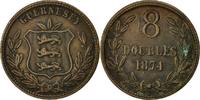 Guernsey 8 Doubles Coin, Heaton, Birmingham, Bronze, KM:7 -