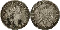 France 5 Sols, 1/16 ECU Coin, Louis XIV, 5 Sols aux insignes, Troyes -