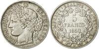 France 5 Francs Coin, Cérès, Strasbourg, Silver, KM 761.2 -