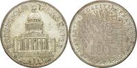 France 100 Francs Coin, Panthéon, Paris, Silver, KM:951.1 -
