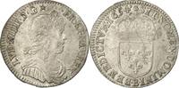 France 1/12 ECU, 10 Sols Coin, Louis XIV, 1/12 Écu à la mèche longue, Rouen, Silver -