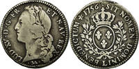 France 1/2 ECU, 44 Sols Coin, Louis XV, 1/2 Écu au bandeau, Bayonne -