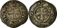 France Denarius Coin, Auxerre, Anonymous, Silver, Boudeau:1737 -