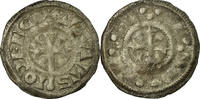 France Denarius Coin, Auxerre, Anonymous, Silver -