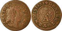 France Denier Tournois Coin, DOMBES, Gaston d'Orléans, Trévoux -
