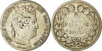 France 5 Francs Coin, Louis-Philippe, Lyon, Silver, KM:744.2 -