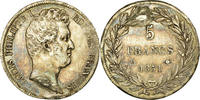 France 5 Francs Coin, Louis-Philippe, Bayonne, Silver -