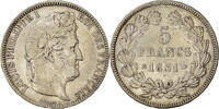 France 5 Francs Coin, Louis-Philippe, Lyon, Silver -