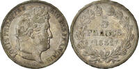 France 5 Francs Coin, Louis-Philippe, Lille, Silver -