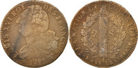 France 2 Sols Coin, 2 sols françois, Lille, Bronze -