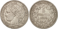 France 5 Francs Coin, Cérès, Strasbourg, Silver, KM:761.2 -