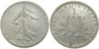 France Franc Coin, Semeuse, Paris, Silver, KM:844.1 -