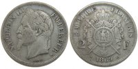 France 2 Francs Coin, Napoleon III, Napoléon III, Strasbourg -