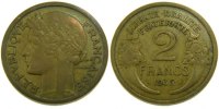 France 2 Francs Coin, Morlon, Aluminum-Bronze, Gadoury:535 -