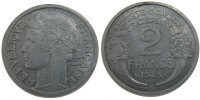 France 2 Francs Coin, Morlon, Beaumont le Roger, Aluminum -