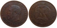 France 2 Centimes Coin, Napoleon III, Napoléon III, Rouen -