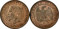 France 2 Centimes Coin, Napoleon III, Napoléon III, Lille -