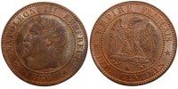 France 2 Centimes Coin, Napoleon III, Napoléon III, Bordeaux -