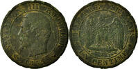 France Centime Coin, Napoleon III, Lille, Différent Ancre -